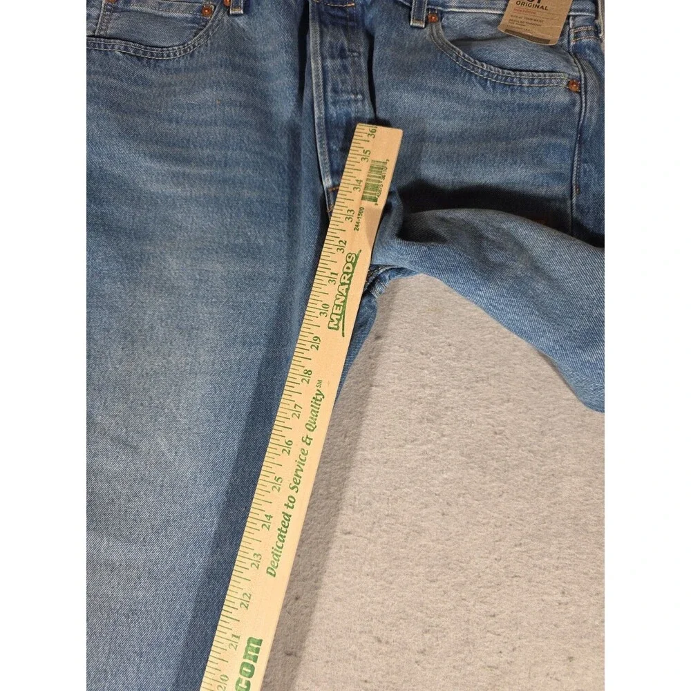Levi's 501 Original Fit Men's Straight Leg Button Fly Denim Jeans 36x32 Cotton